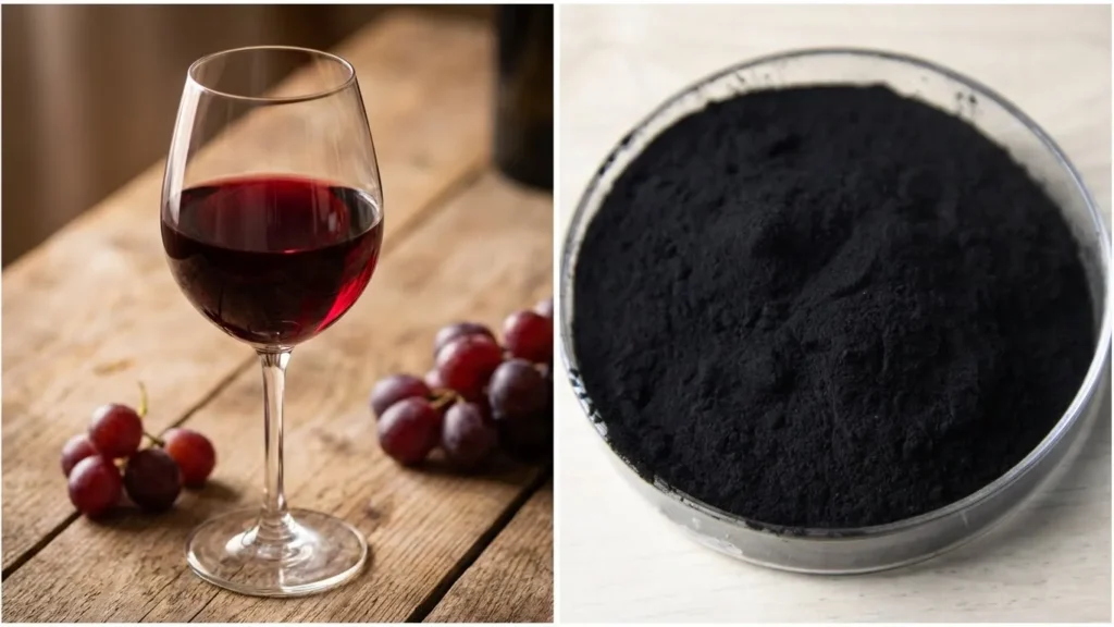 Charbon actif en poudre à base de bois pour la décoloration des vin