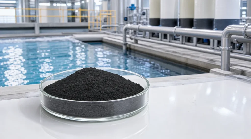 Charbon actif en poudre pour le traitement des eaux usées