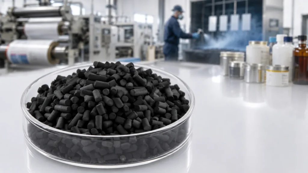 Charbon actif extrudé à base de charbon utilisé pour le traitement des COV
