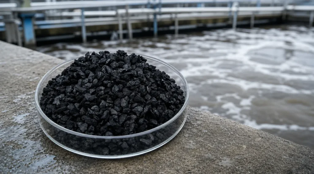 Charbon actif granulaire pour le traitement des eaux usées