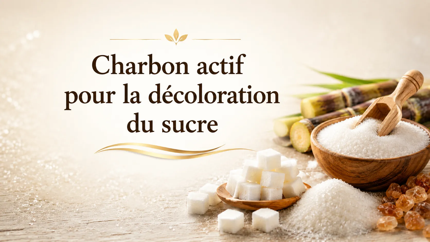 Charbon actif pour la décoloration du sucre