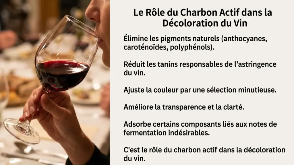 Pourquoi utiliser du charbon actif pour la décoloration des boissons alcoolisées 