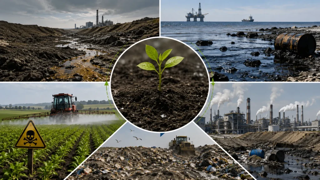 Principales applications du charbon actif dans la dépollution des sols