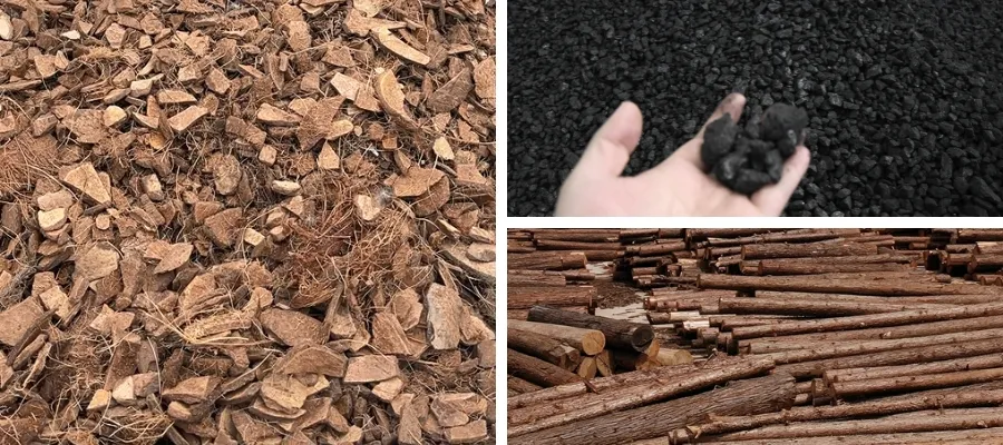 Sélection du charbon actif selon la matière première